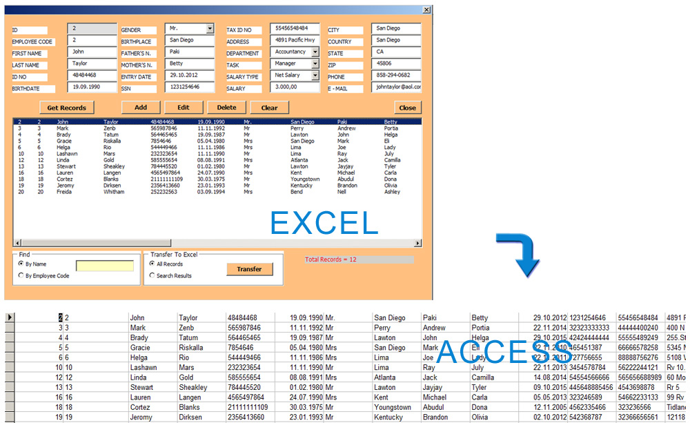 excel user forms examples